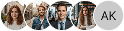 Plusieurs avatars de profils d'investisseurs sur le bloc d'examen du trading Perle Capitoire